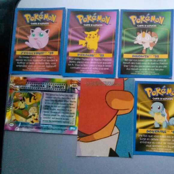 Pokemon 1999 Kelloggs + Topps Cards, 10 Assorted, Pikachu, Jigglypuff, Growlithe - Picture 2 of 16